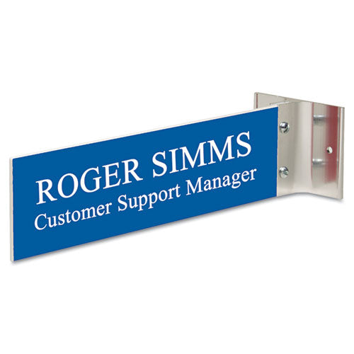 Custom Engraved Hallway Sign, 10 x 2, Gold Holder-(USS1775)