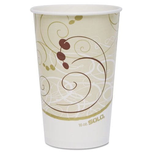 Symphony Design Wax-Coated Paper Cold Cup, 16 oz, Beige/White, 50/Sleeve, 20 Sleeves/Carton-(SCCRP16PSYM)