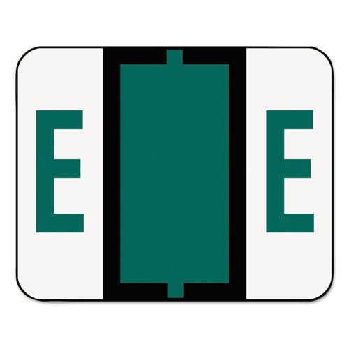 A-Z Color-Coded End Tab Filing Labels, E, 1 x 1.25, White, 500/Roll-(SMD67075)