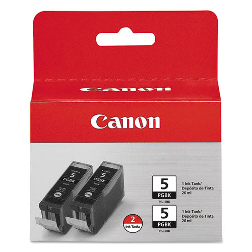 0628B009 (PGI-5BK) ChromaLife100+ Ink, Black, 2/Pack-(CNM0628B009)