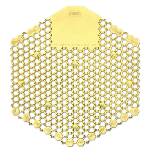 Wave 3D Urinal Deodorizer Screen, Citrus Scent, Yellow, 10/Box-(FRS3WDS60CITBX)