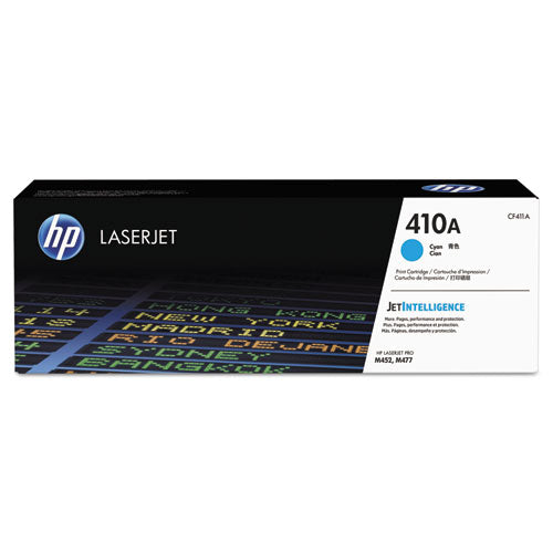 HP 410A, (CF411A) Cyan Original LaserJet Toner Cartridge-(HEWCF411A)