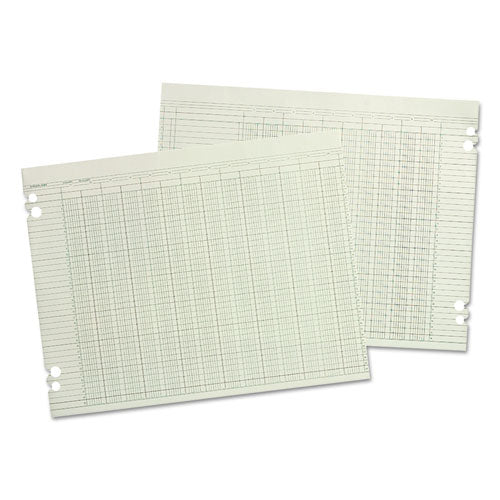 Accounting Sheets, 20 Columns, 9.25 x 11.88, Green, Loose Sheet, 100/Pack-(WLJG1020)