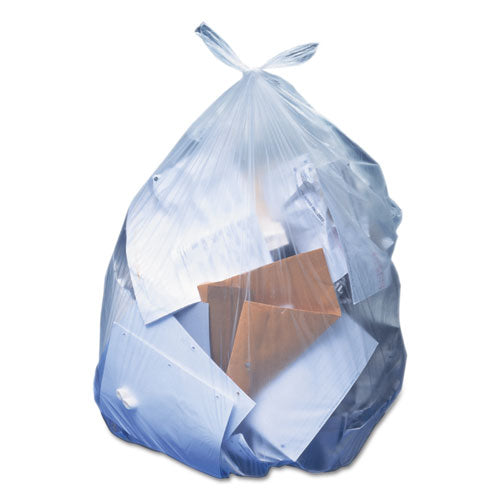 Linear Low-Density Can Liners, 33 gal, 0.65 mil, 30" x 39", Clear, 250/Carton-(HERH6639HC)