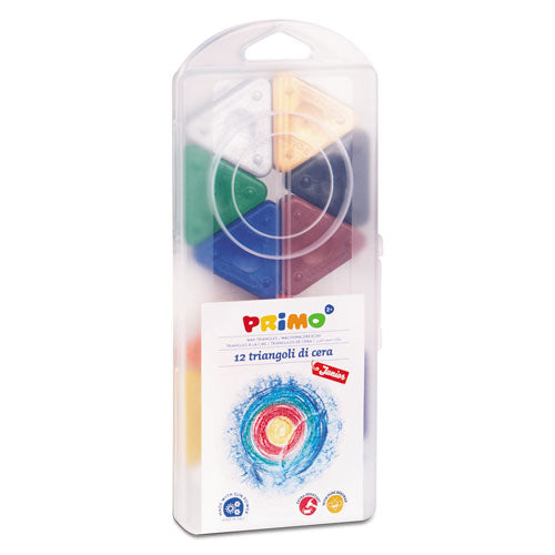 Primo Triangle Crayons, Assorted Colors, 12/Pack-(STW0731TR)