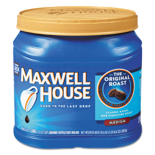 Coffee, Ground, Original Roast, 30.6 oz Canister, 6 Canisters/Carton-(MWH04648CT)