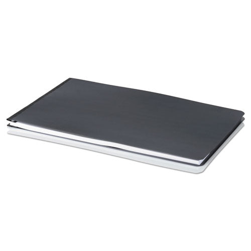 Pressboard Report Cover with Tyvek Reinforced Hinge, Two-Piece Prong Fastener, 2" Capacity, 8.5 x 14, Black/Black-(ACC19921)