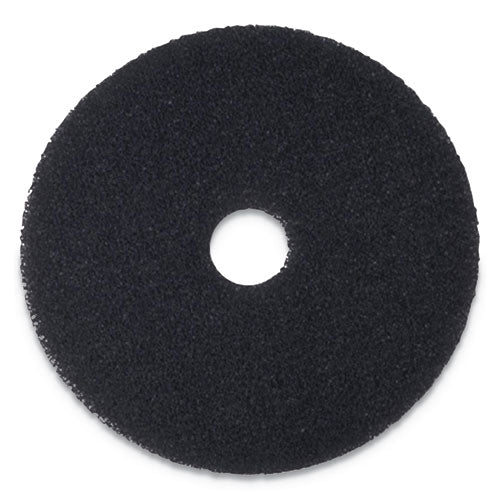 Stripping Floor Pads, 14" Diameter, Black, 5/Carton-(BWK4014BLA)