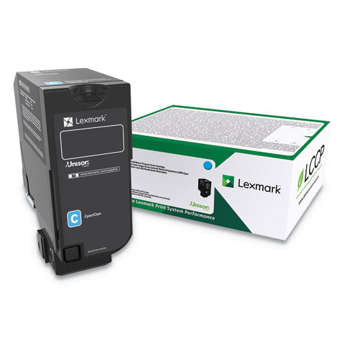 84C0HCG Unison High-Yield Toner, 16,000 Page-Yield, Cyan-(LEX84C0HCG)