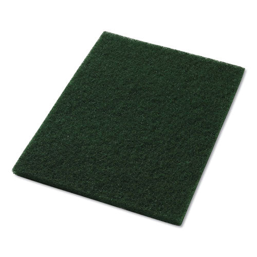 Scrubbing Pads, 14 x 20, Green, 5/Carton-(AMF40031420)