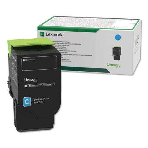 78C10C0 Return Program Toner, 1,400 Page-Yield, Cyan-(LEX78C10C0)