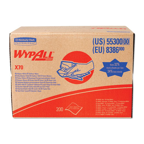 X70 Cloths, 12.5 x 16.8, White 200/Carton-(KCC55300)