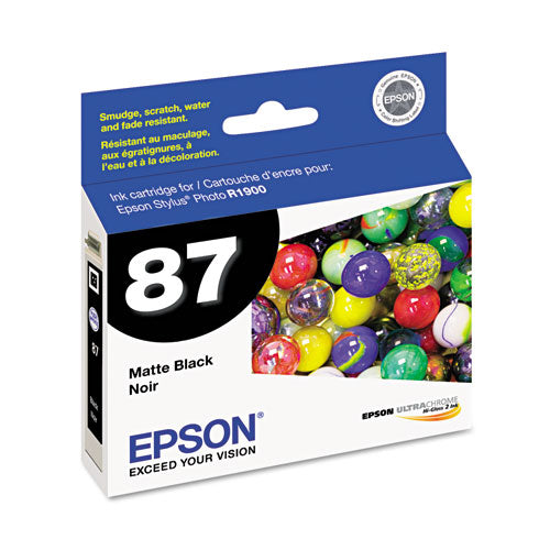 T087820 (87) UltraChrome Hi-Gloss 2 Ink, Matte Black-(EPST087820)