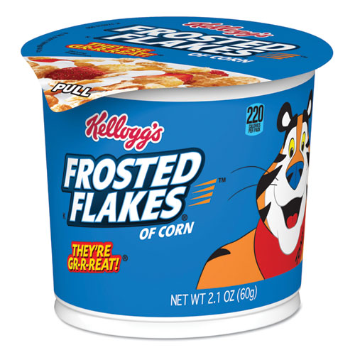 Breakfast Cereal, Frosted Flakes, Single-Serve 2.1 oz Cup, 6/Box-(KEB01468)