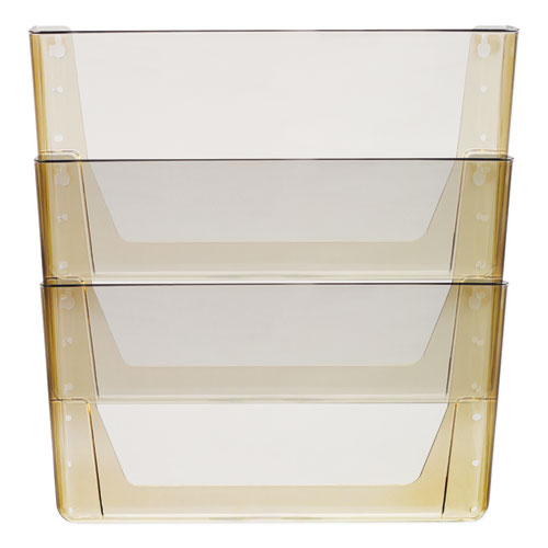 Wall File, 3 Sections, Letter Size, 13" x 4" x 14", Smoke, 3/Set-(STX70246U06C)