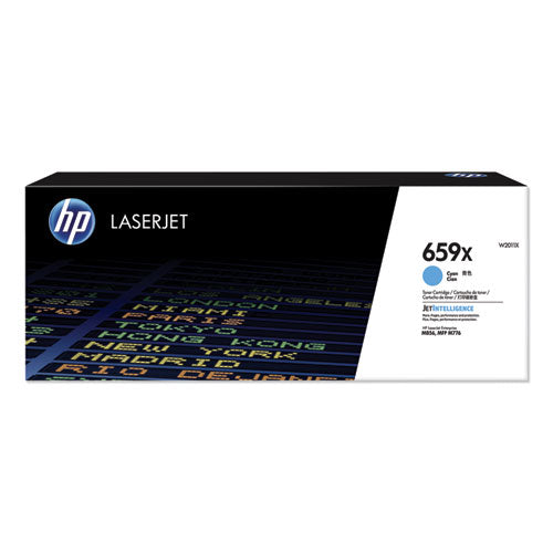 HP 659X, (W2011X) High-Yield Cyan Original LaserJet Toner Cartridge-(HEWW2011X)