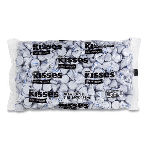 KISSES, Milk Chocolate, White Wrappers, 66.7 oz Bag, Ships in 1-3 Business Days-(GRR24600242)