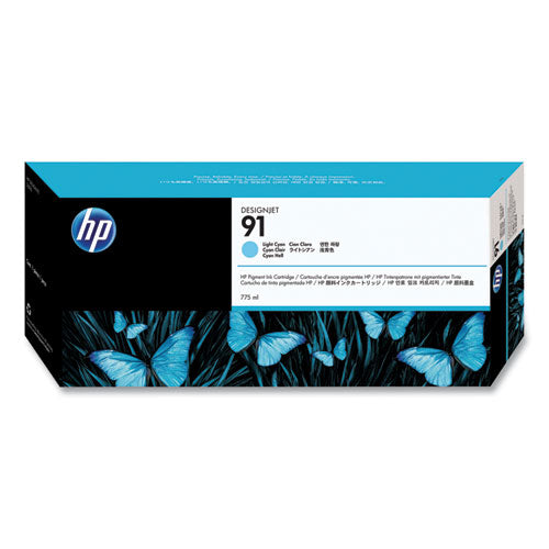 HP 91, (C9470A) Light Cyan Original Ink Cartridge-(HEWC9470A)