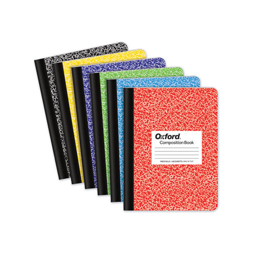 Composition Book, Wide/Legal Rule, Randomly Assorted Marble Cover, (100) 9.75 x 7.5 Sheets-(TOP63794)