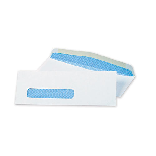 Security Tint Window Envelope, #8 5/8, Commercial Flap, Gummed Closure, 3.63 x 8.63, White, 500/Box-(QUA21012)