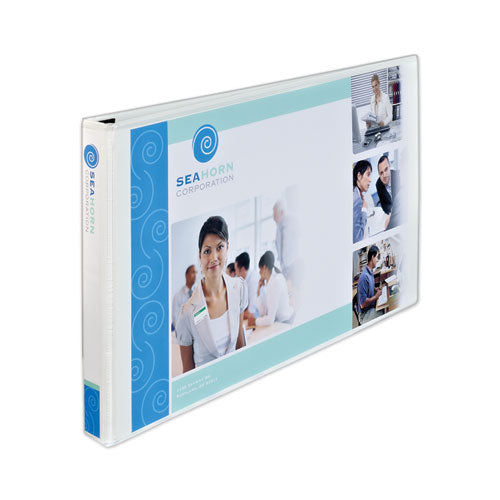Heavy-Duty View Binders, 3 Rings, 2" Capacity, 11 x 17, White-(AVE72126)