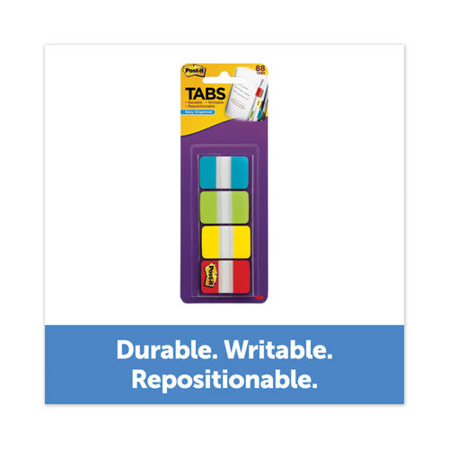 1" Wide Tabs with Dispenser, Aqua, Lime, Red, Yellow, 88/Pack-(MMM70005179232)