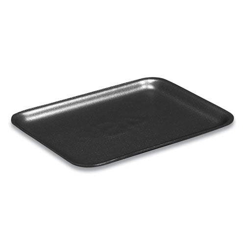 Supermarket Tray, #4S, 9.25 x 7.25 x 0.69, Black, Foam, 500/Carton-(PCT51P904S)