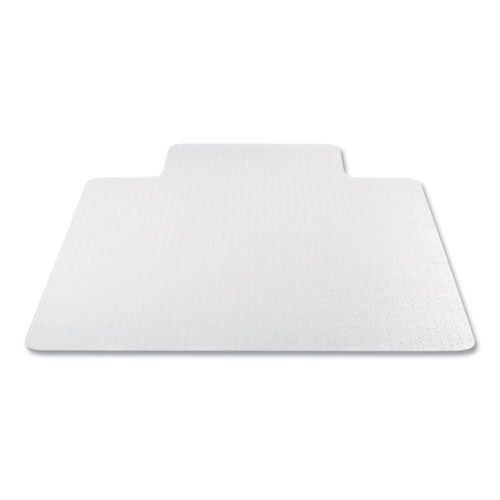 Antimicrobial Chair Mat, Medium Pile Carpet, 53 x 45, Lipped, Clear-(DEFCM14232AM)