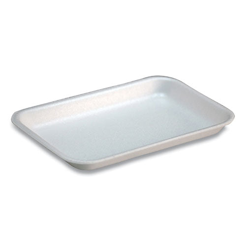 Supermarket Tray, #17S, 8.3 x 4.8 x 0.65, White, Foam, 1,000/Carton-(PCT51P117S)