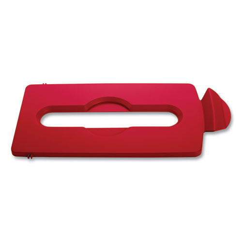Slim Jim Paper Recycling Top, 16.5 x 8 x 0.5, Red-(RCP2007194)