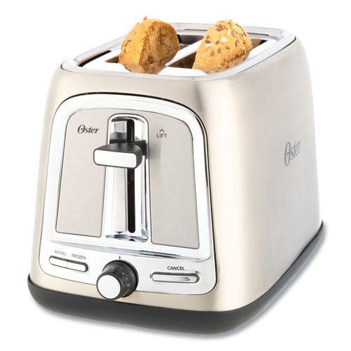 Extra Wide Slot Toaster, 2-Slice, 7.5 x 11 x 8, Stainless Steel-(OSR2097654)