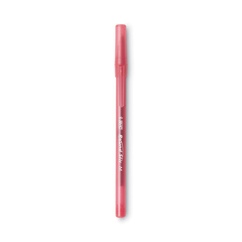 Round Stic Xtra Life Ballpoint Pen Xtra-Value Pack, Stick, Medium 1.2 mm, Assorted Ink Colors, Gray Barrel, 240/Carton-(BICGSM240AST)