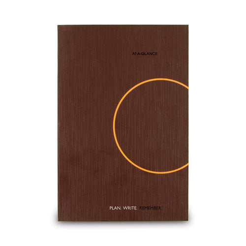 One-Day-Per-Page Planning Notebook, 9 x 6, Dark Brown/Orange Cover, 12-Month (Jan to Dec): 2023-(AAG70620130)