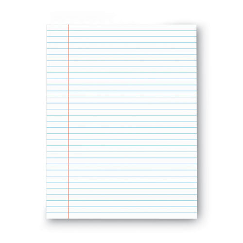Glue Top Pads, Wide/Legal Rule, 50 White 8.5 x 11 Sheets, Dozen-(UNV11000)