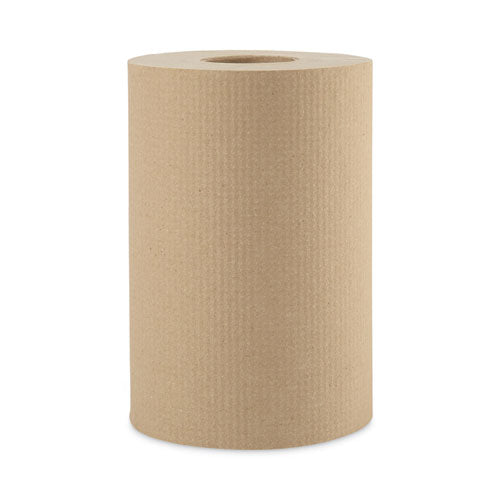 Hardwound Paper Towels, 1-Ply, 8" x 350 ft, Natural, 12 Rolls/Carton-(BWK6252)
