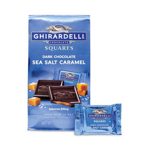 Dark and Sea Salt Caramel Chocolate Squares, 5.32 oz Packs, 3 Count, Ships in 1-3 Business Days-(GRR30001023)