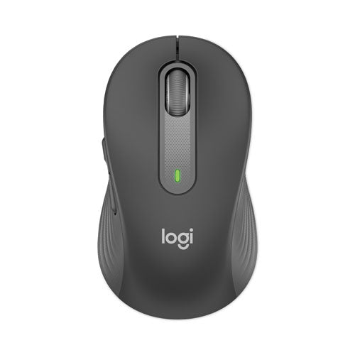 Signature M650 for Business Wireless Mouse, Large, 2.4 GHz Frequency, 33 ft Wireless Range, Right Hand Use, Graphite-(LOG910006346)
