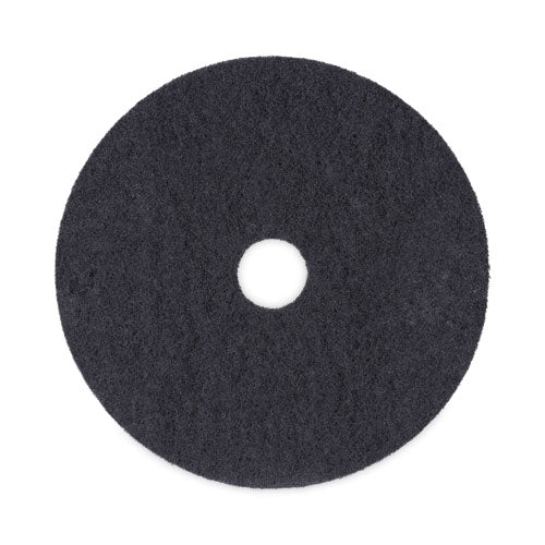 Stripping Floor Pads, 20" Diameter, Black, 5/Carton-(BWK4020BLA)