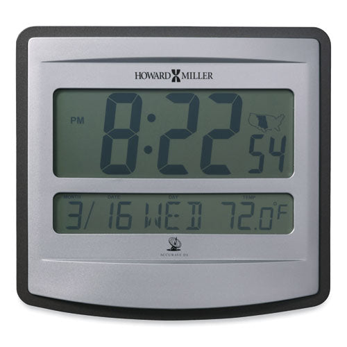 Nikita Wall Clock, Silver/Charcoal Case, 8.75" x 8", 2 AA (sold separately)-(MIL625780)