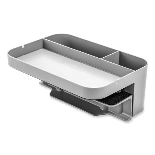 Standing Desk Large Desk Organizer, Two Sections, 9 x 6.17 x 3.5, Gray-(DEF400002)
