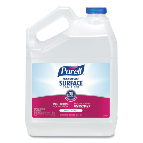 Foodservice Surface Sanitizer, Fragrance Free, 1 gal Bottle, 4/Carton-(GOJ434104)