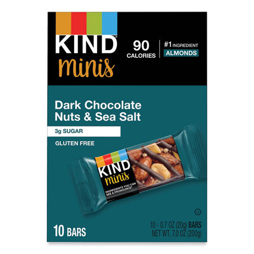Minis, Dark Chocolate Nuts/Sea Salt, 0.7 oz, 10/Pack-(KND27959)