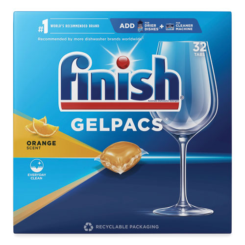 Dish Detergent Gelpacs, Orange Scent, Box of 32 Gelpacs, 8 Boxes/Carton-(RAC81053CT)