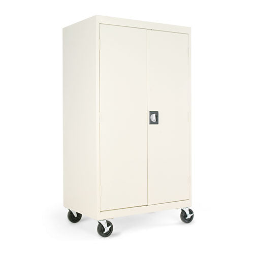 Assembled Mobile Storage Cabinet, with Adjustable Shelves 36w x 24d x 66h, Putty-(ALECM6624PY)