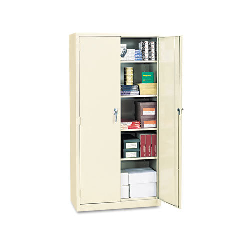 Assembled 72" High Heavy-Duty Welded Storage Cabinet, Four Adjustable Shelves, 36w x 18d, Putty-(ALECM7218PY)