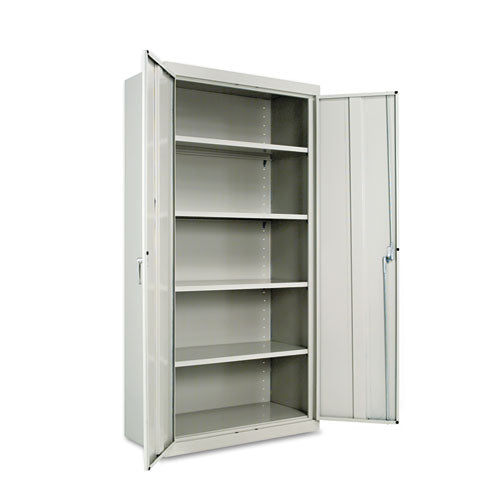 Assembled 72" High Heavy-Duty Welded Storage Cabinet, Four Adjustable Shelves, 36w x 18d, Light Gray-(ALECM7218LG)