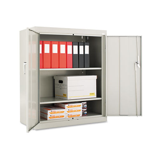 Assembled 42" High Heavy-Duty Welded Storage Cabinet, Two Adjustable Shelves, 36w x 18d, Light Gray-(ALECM4218LG)