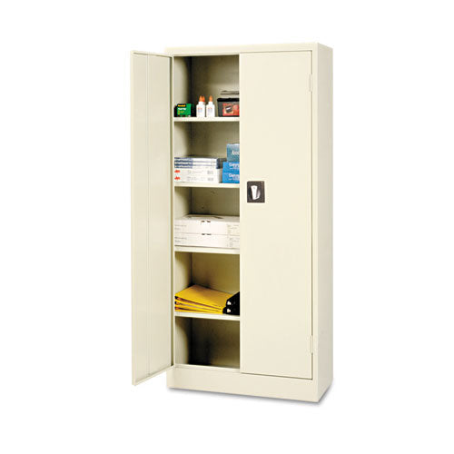 Space Saver Storage Cabinet, Four Shelves, 30w x 15d x 66h, Putty-(ALECM6615PY)