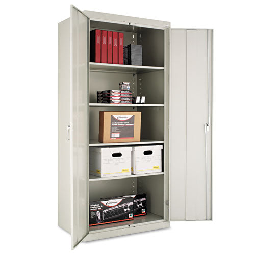 Assembled 78" High Heavy-Duty Welded Storage Cabinet, Four Adjustable Shelves, 36w x 24d, Light Gray-(ALECM7824LG)