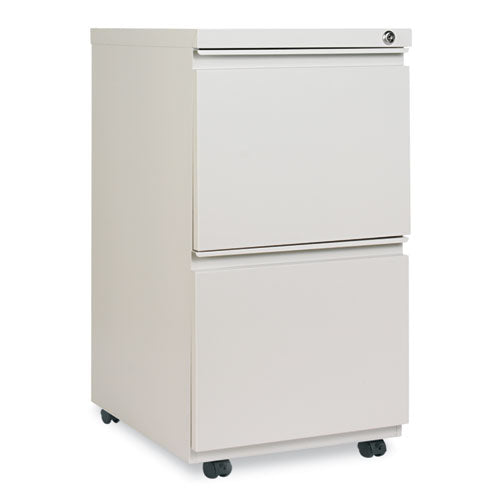 File Pedestal with Full-Length Pull, Left or Right, 2 Legal/Letter-Size File Drawers, Light Gray, 14.96" x 19.29" x 27.75"-(ALEPBFFLG)